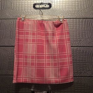 pink plaid skirt